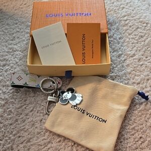 Louis Vuitton Multicolor White Monogram Rainbow Key Charm